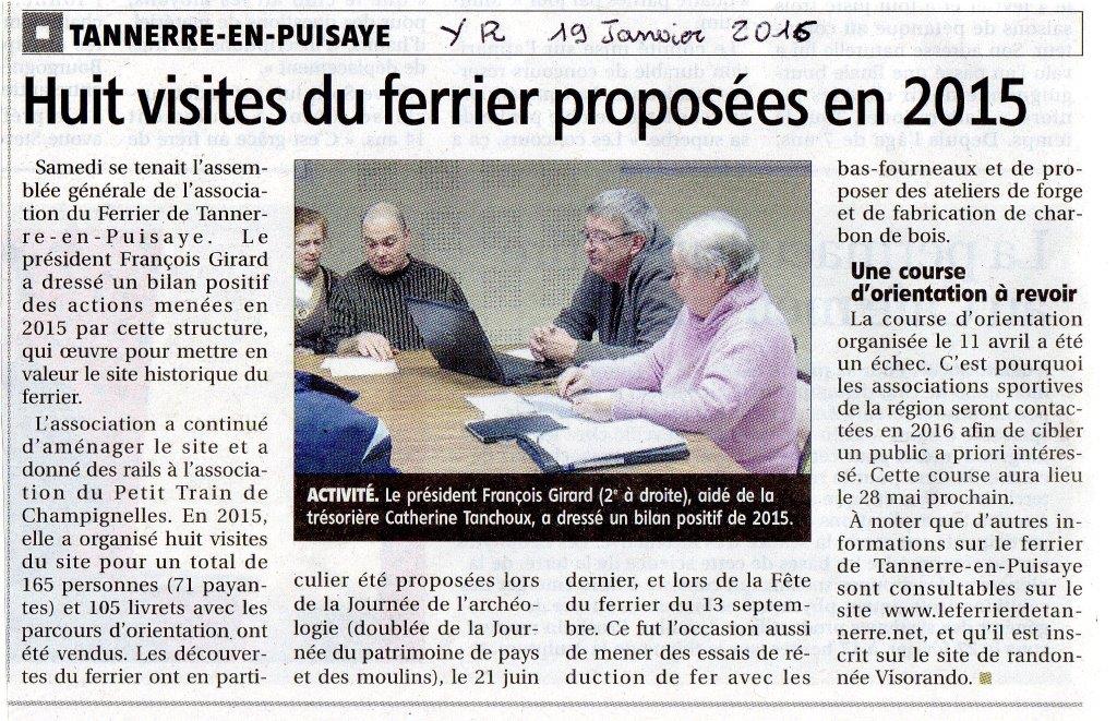 L'Yonne républicaine du 19 janvier 2016